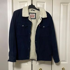 Levis: Fur-Collared Corduroy Jacket